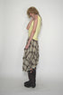TARTAN CHECK TUCK SKIRT -BROWN-